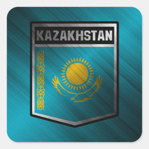 Kazakhstan Square Sticker