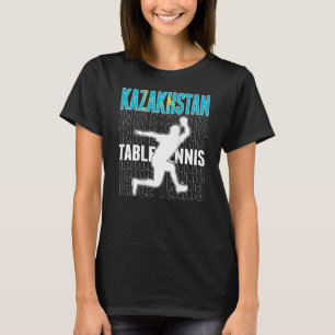 Kazakhstan Table Tennis Fans   Kazakhstani Flag Pi T-Shirt
