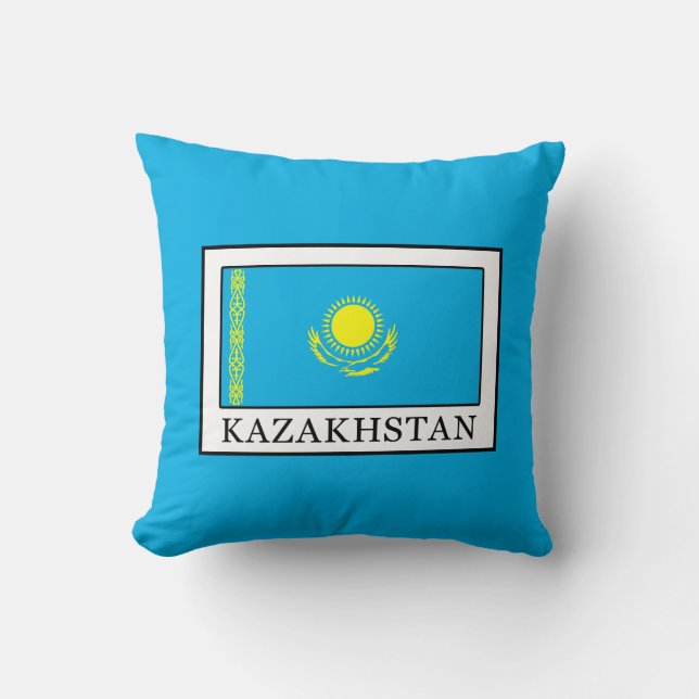 Kazakhstan Throw Pillow (Front)