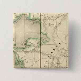 Kazakhstan, Uzbekistan 2 Inch Square Button