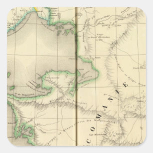 Kazakhstan, Uzbekistan Square Sticker