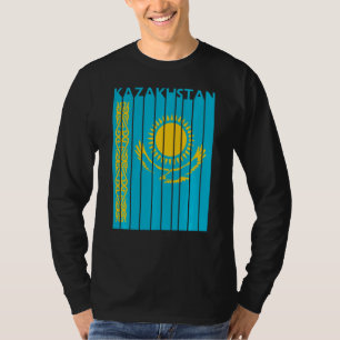 Kazakhstan  Vintage Kazakh Flag Vacation T-Shirt