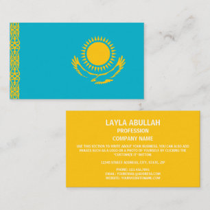 Kazakhstani Flag, Flag of Kazakhstan Business Card