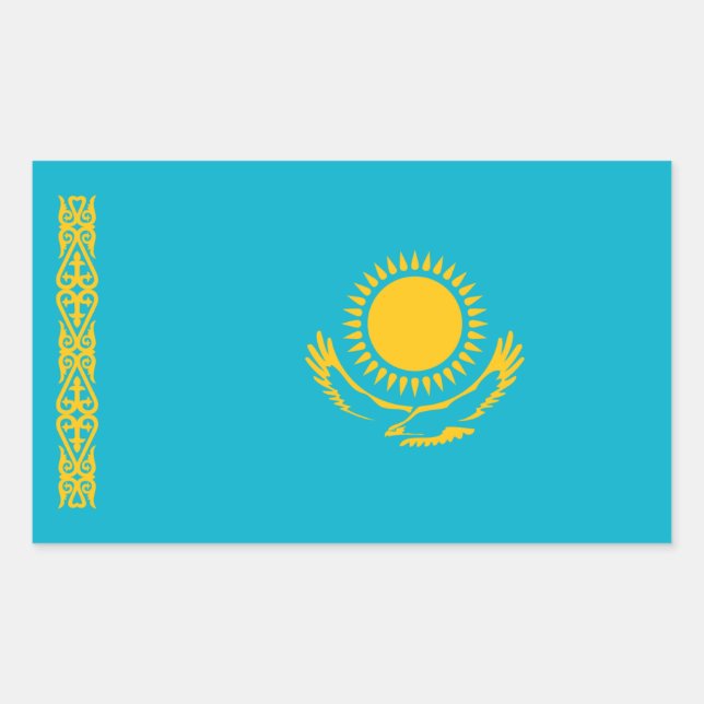 Kazakhstani Flag, Flag of Kazakhstan Sticker (Front)