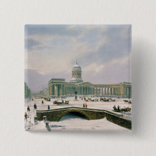 Kazan Cathedral, St. Petersburg 2 Inch Square Button