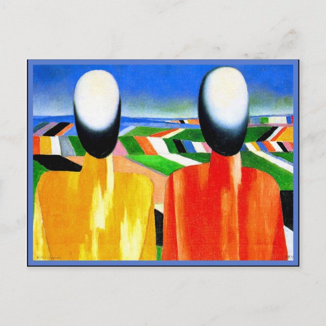 Kazimir Malevich famous painting, Peasants, 1930 Postcard (Front)