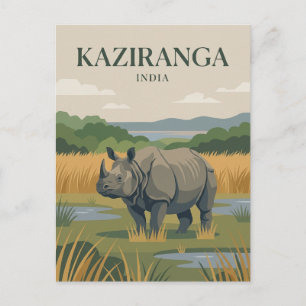Kaziranga National Park India Postcard