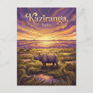 Kaziranga National Park India Postcard