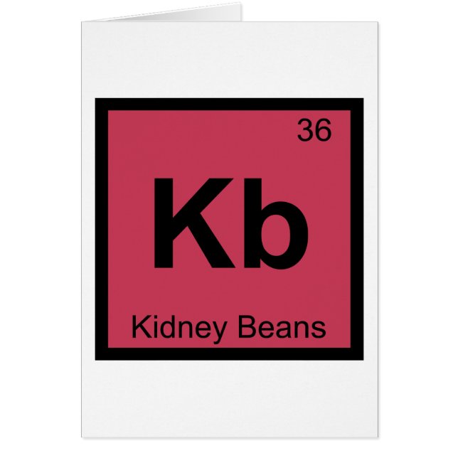 Kb - Symbole de tableau périodique de la chimie de (Devant)