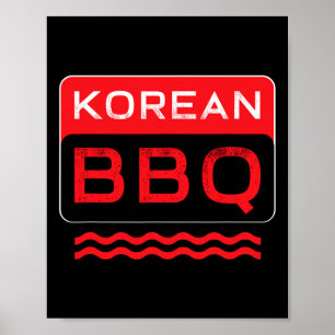 Kbbq Korean Bbq Lover Asian Chef Barbecue Foodie D Poster