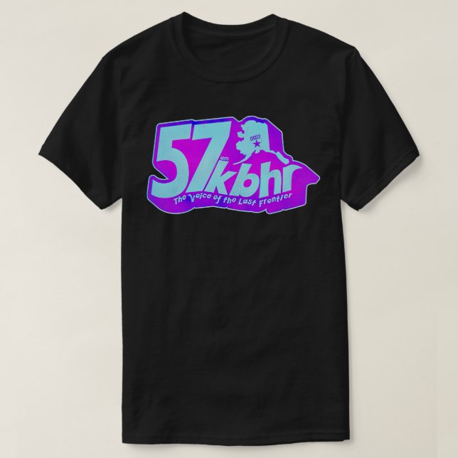 KBHR 57 Am Northern Exposure Radio Station TShirt  (Design Front)