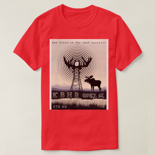KBHR Moose Antenna Ad TShirt (Design Front)