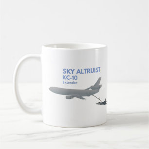 KC-10 Airplane Refueling F-22 Coffee Mug