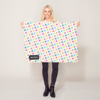 KC-135 Refueling Jet Custom Name Baby Blanket