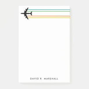 KC-135 Refueling Jet Striped Custom Name Notepad