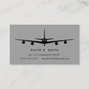KC-135 Stratotanker Pilot with matching pattern Business Card