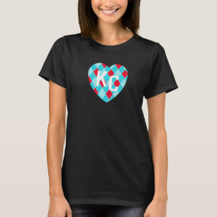 KC Heart Kansas City Teal BlueRed KC Kansas City H T-Shirt