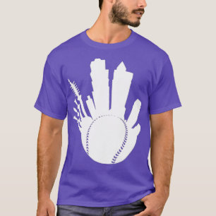 KC Kansas City Baseball Buildings Skyline Royal Bl T-Shirt