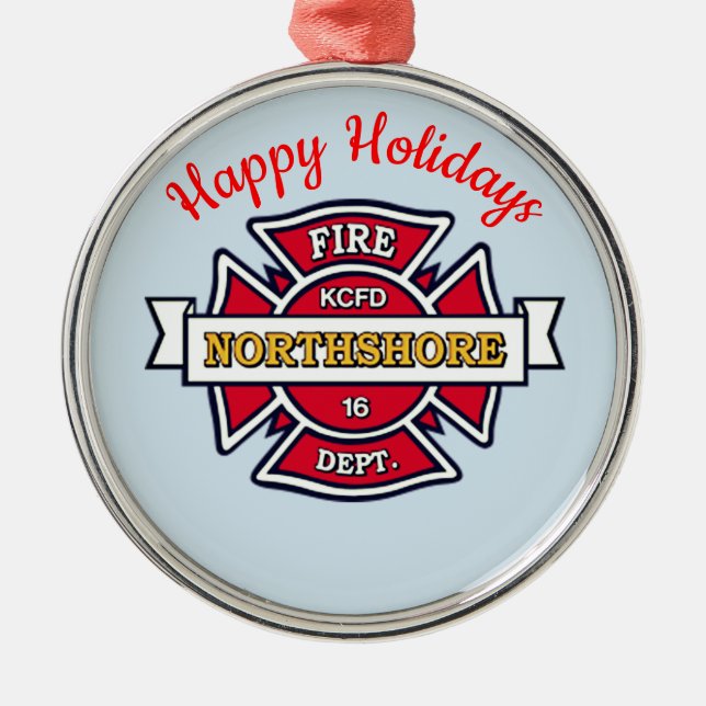 KCFD Northshore Metal Ornament (Front)