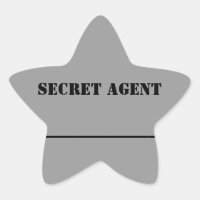 KC's Secret Agent Name Sticker