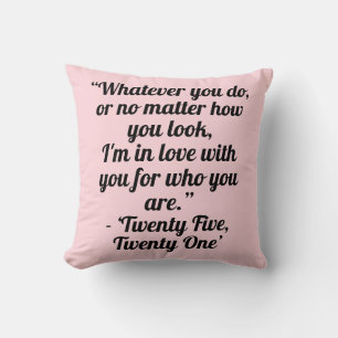 kdrama (korean drama) love quotes throw pillow