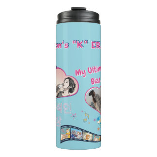 Kdrama Kpop bias idol korean typo 4 photos custom Thermal Tumbler