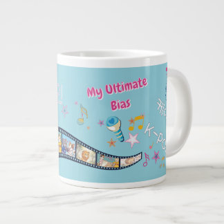 Kdrama Kpop bias idol korean typography custom  Large Coffee Mug