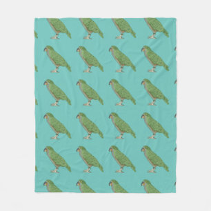 Kea New Zealand Bird Fleece Blanket