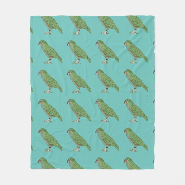 Kea New Zealand Bird Fleece Blanket (Front)
