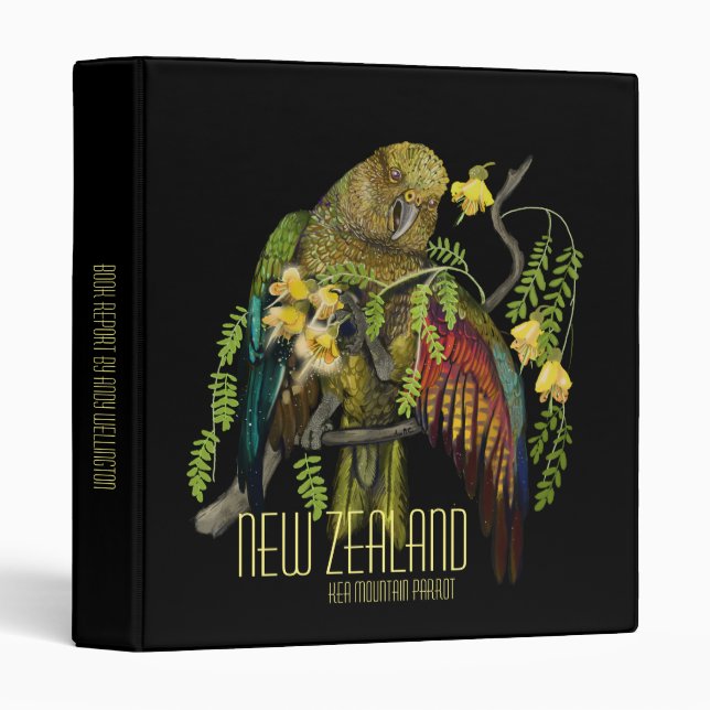 Kea New Zealand Mountain  Binder (Front/Spine)