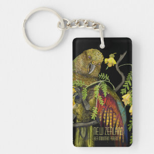 Kea New Zealand Mountain Parrot Keychain