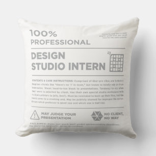 Kean MGC Design Studio Care Label Throw Pillow