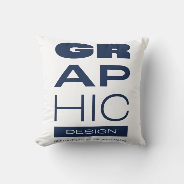 Kean MGC Graphic Design Throw Pillow (Front)