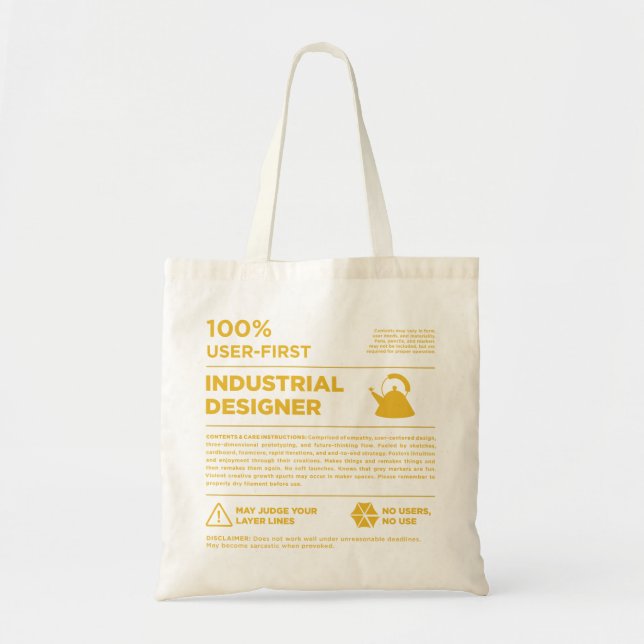 Kean MGC Industrial Design Care Label Tote Bag (Front)