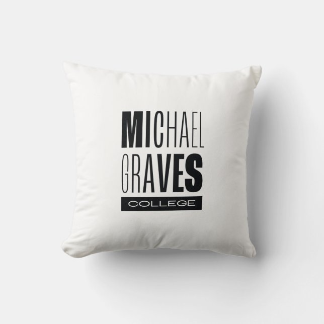 Kean MGC Michael Graves College Throw Pillow (Front)