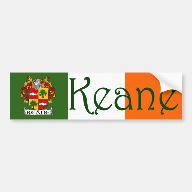 Keane Coat of Arms Bumper Sticker (Front)