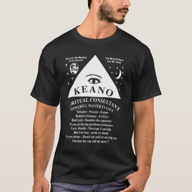 Keano, Spiritual Consultant T-Shirt (Front)
