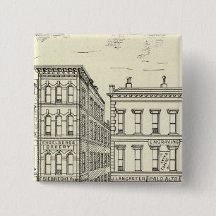 Kearny, Pine and California East Side 2 Inch Square Button