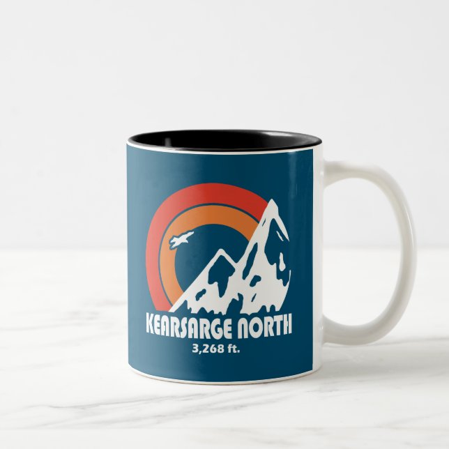 Kearsarge North New Hampshire Sun Eagle Two-Tone Coffee Mug (Right)