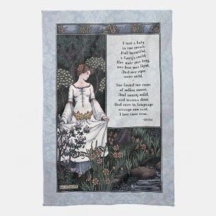 Keats "La Belle Dame" Victorian Poem Art Tea Towel