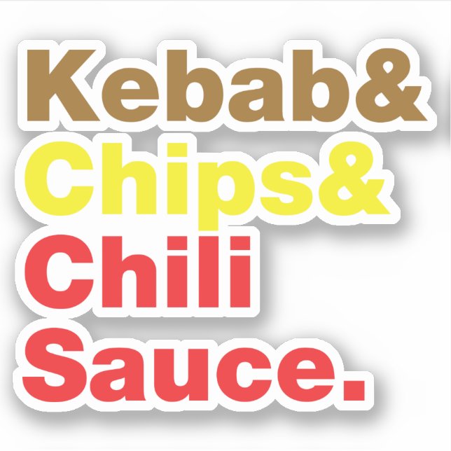 Kebab & Chips & Chili Sauce. (Front)