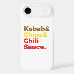 Kebab & Chips & Chili Sauce.