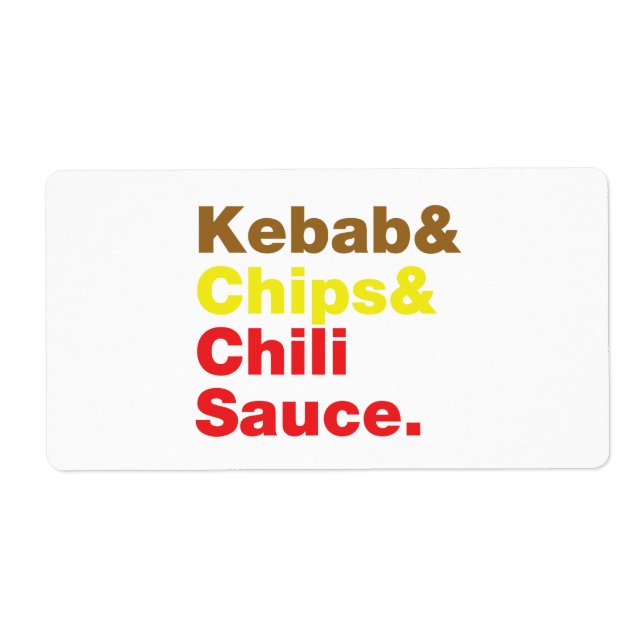 Kebab & Chips & Chili Sauce. (Front)