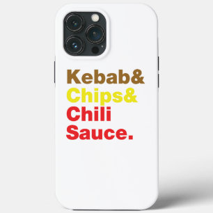 Kebab & Chips & Chili Sauce. iPhone 13 Pro Max Case