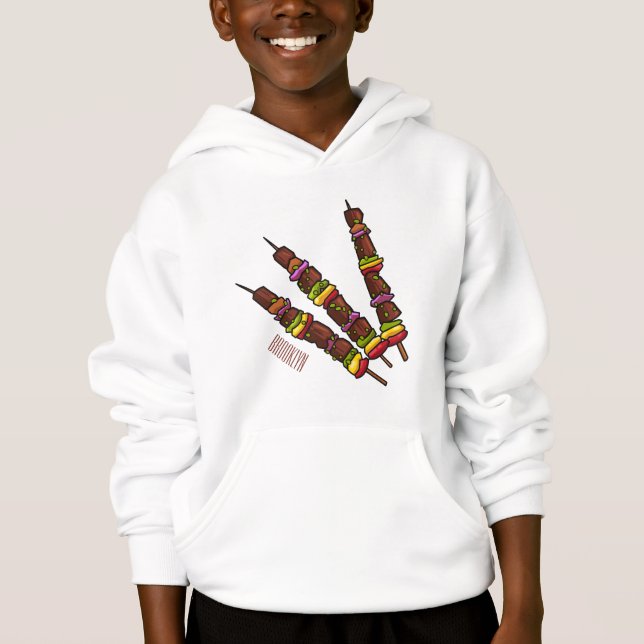 Kebab or kabob cartoon illustration (Front)