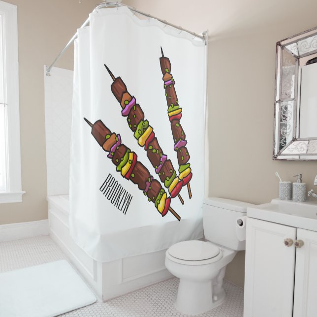 Kebab or kabob cartoon illustration (In Situ)