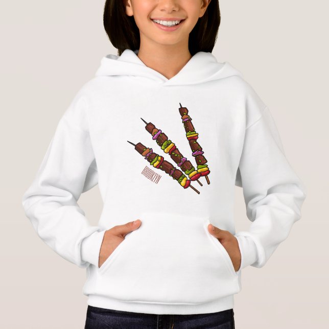 Kebab or kabob cartoon illustration (Front)