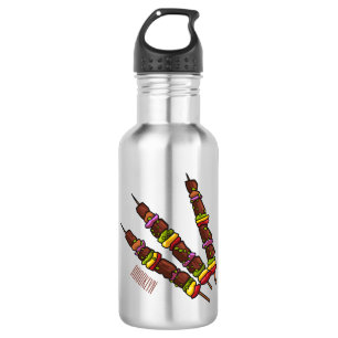 Kebab or kabob cartoon illustration 532 ml water bottle
