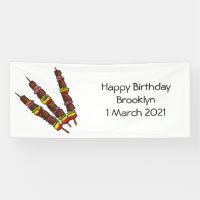 Kebab or kabob cartoon illustration