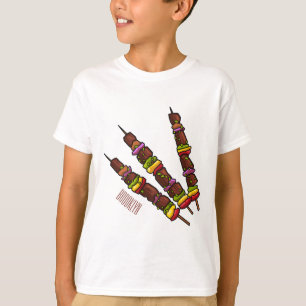 Kebab or kabob cartoon illustration T-Shirt